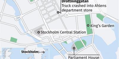 Mappa di drottninggatan Stoccolma