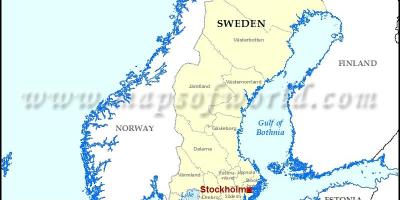 Stoccolma nella mappa del mondo