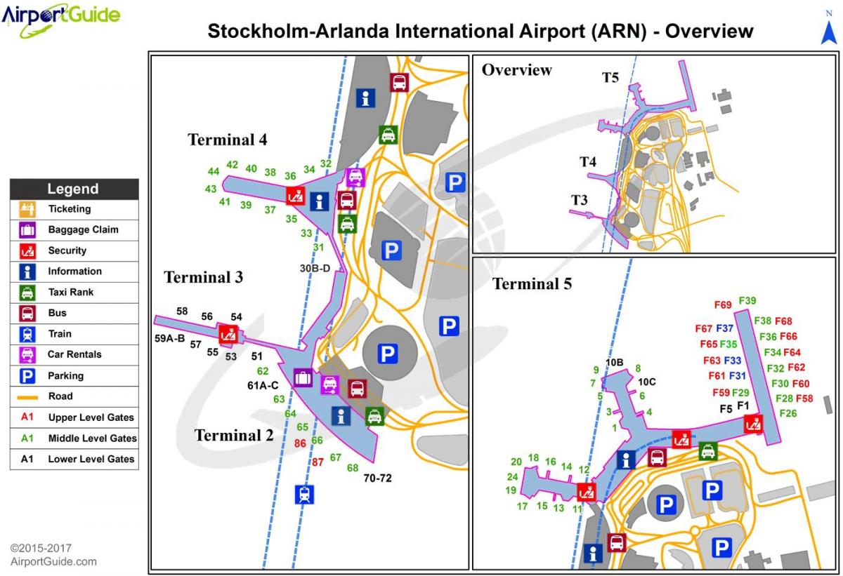 Aeroporto di stoccolma-arlanda mappa