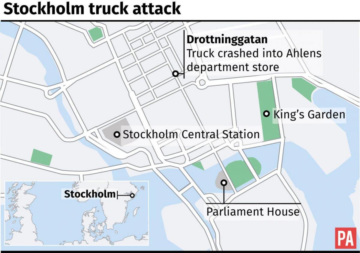 mappa di drottninggatan Stoccolma