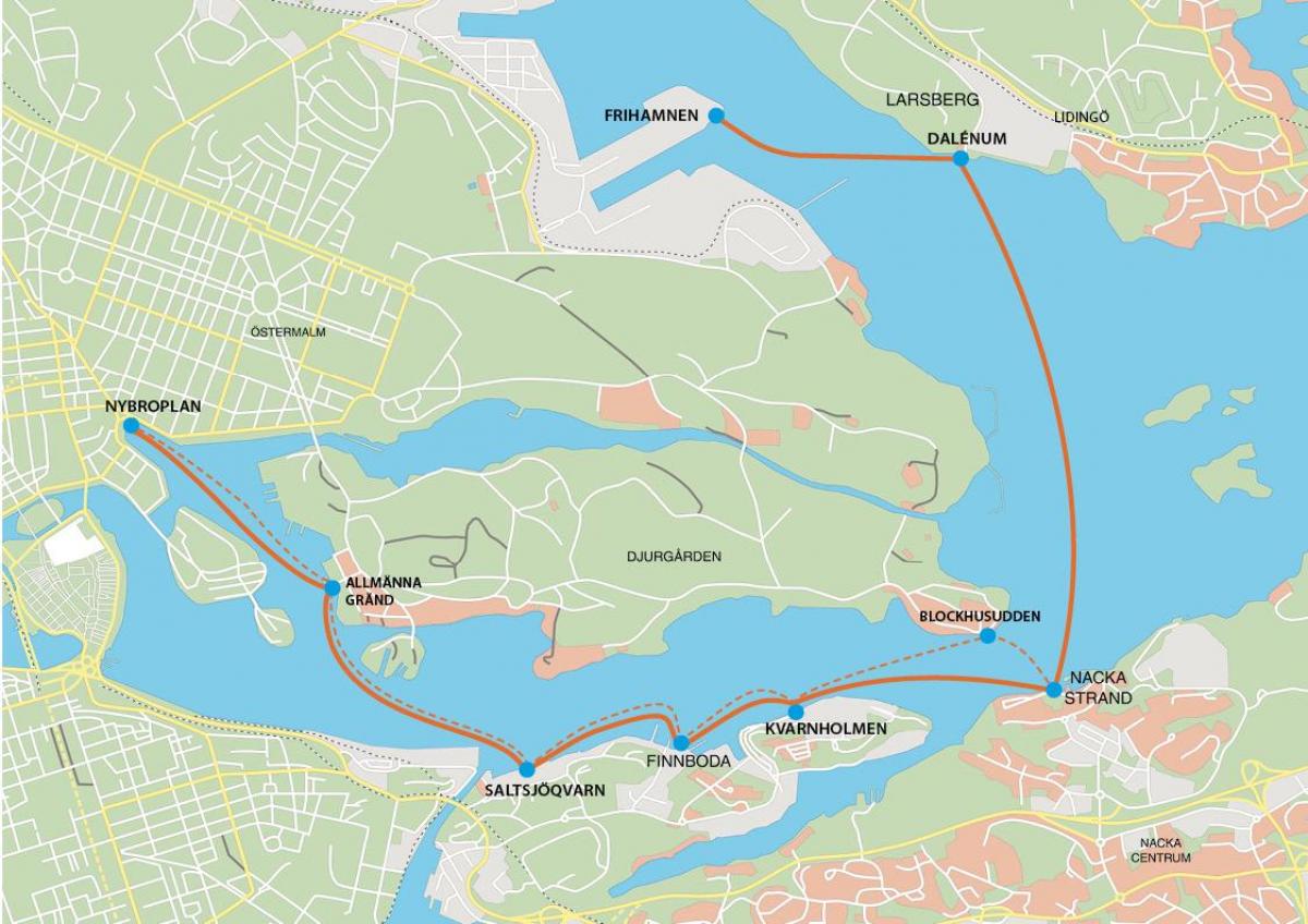 mappa di frihamnen Stoccolma