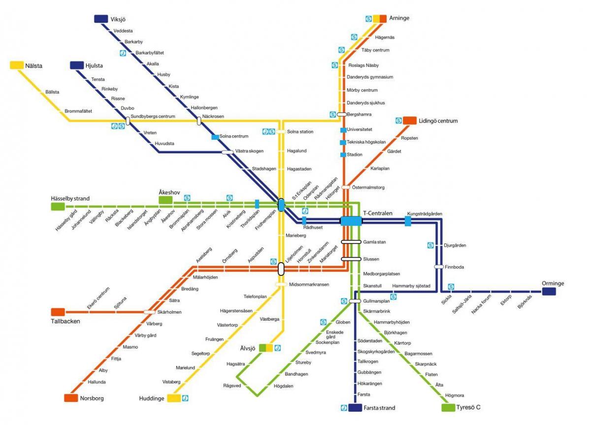 mappa della metropolitana di Stoccolma arte