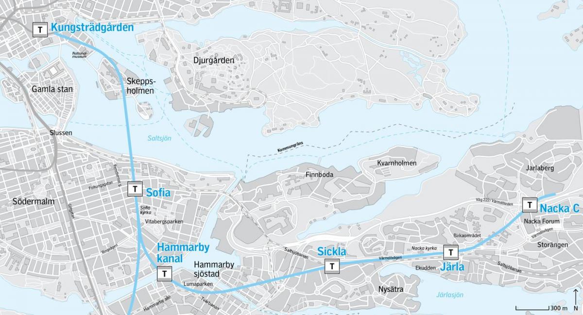mappa di nacka Stoccolma