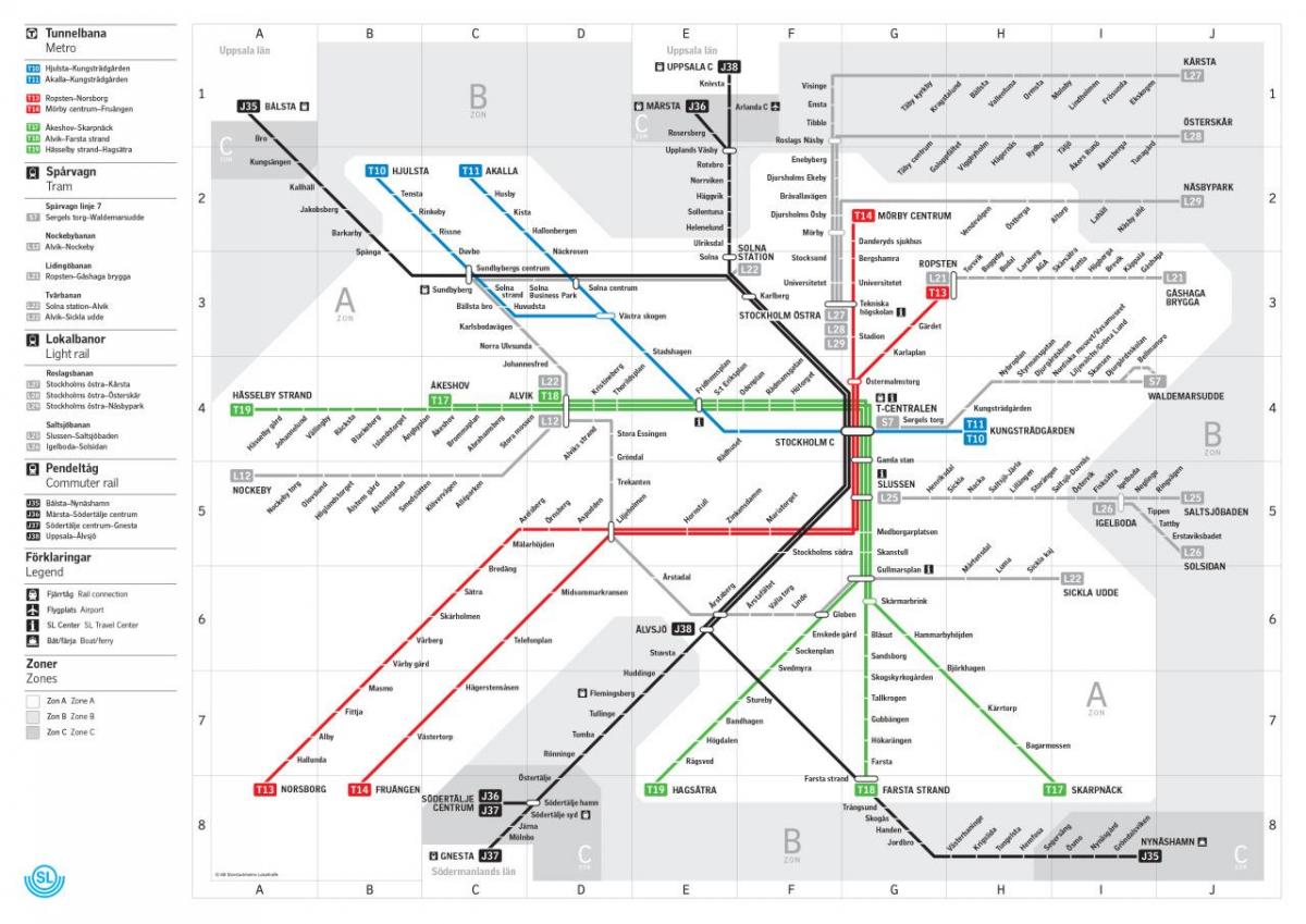 mappa di sl metro