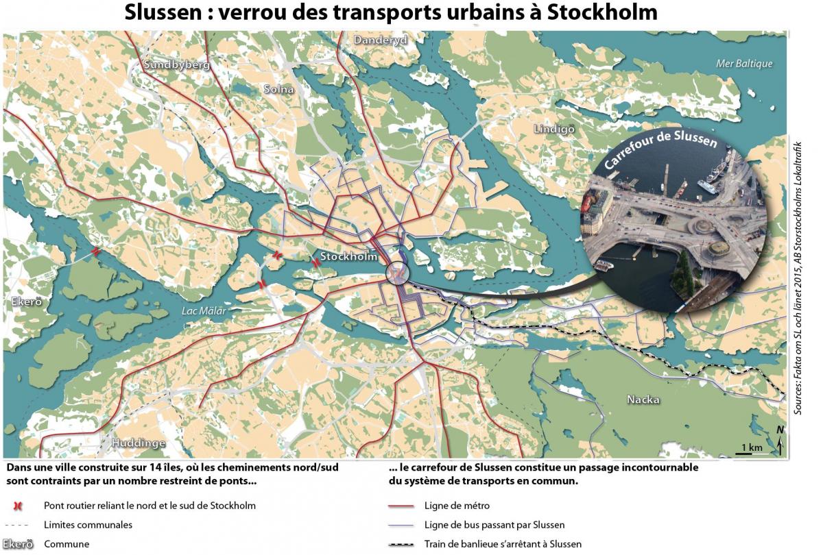 mappa di Stockholm slussen