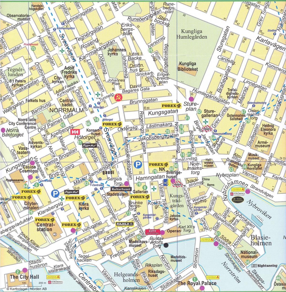 mappa di Stoccolma centro