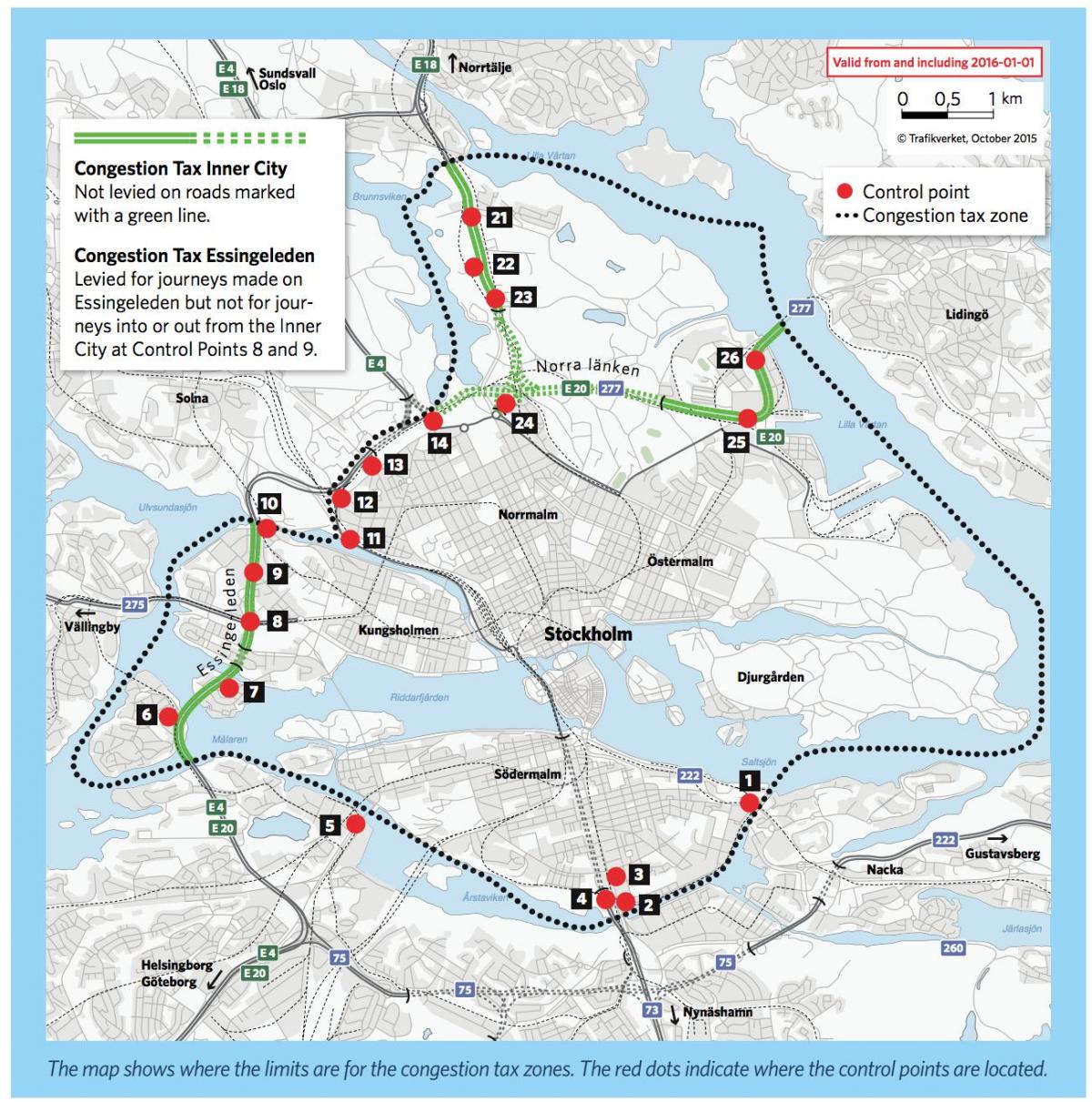 mappa di Stoccolma congestion charge