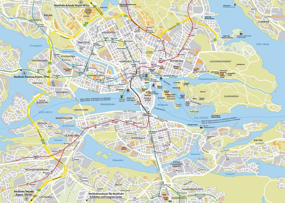 mappa di Stoccolma strada