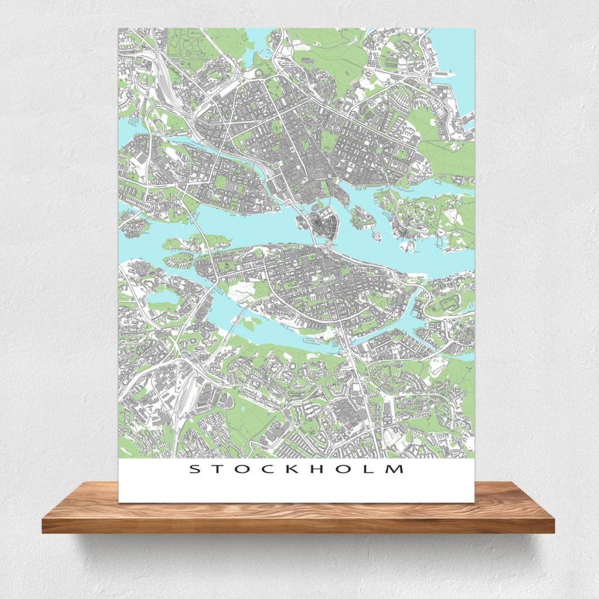 mappa di Stoccolma mappa di stampa