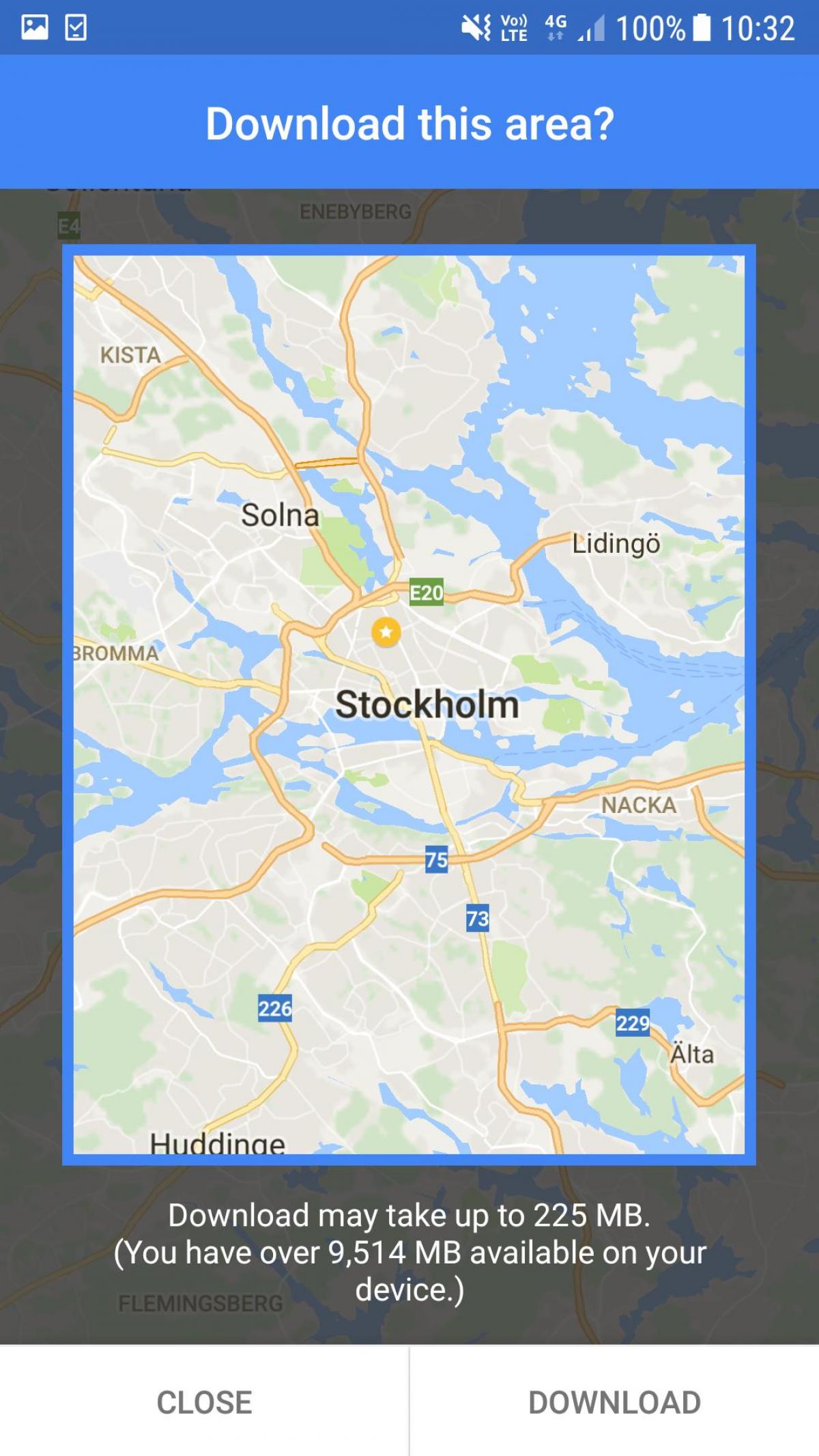 offline la mappa di Stoccolma