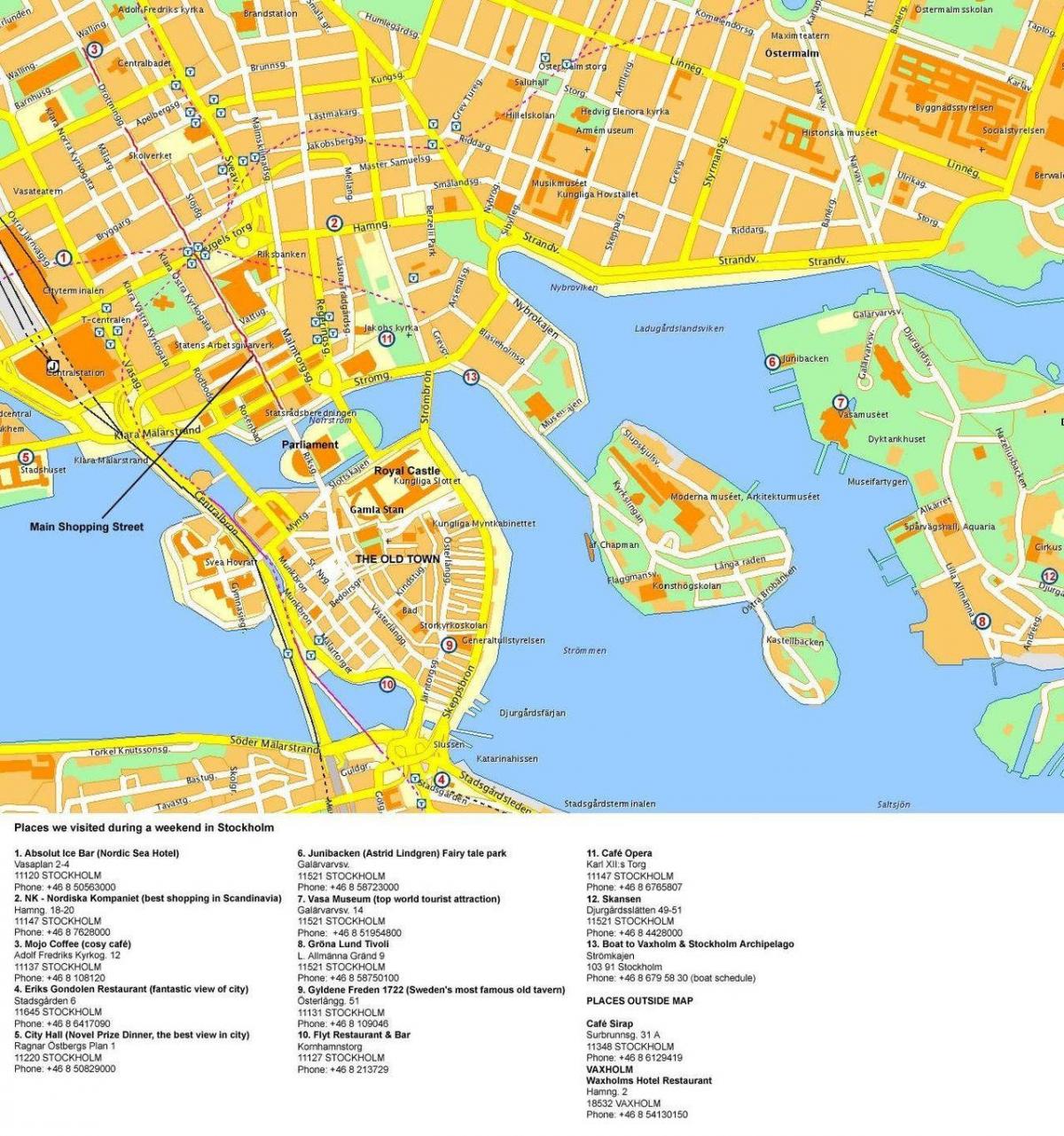 mappa di Stoccolma terminal crociere