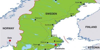 Capitale della Svezia mappa