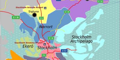 Mappa di contea di Stoccolma