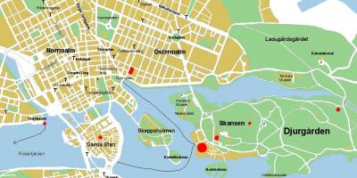 Gamla stan a Stoccolma mappa