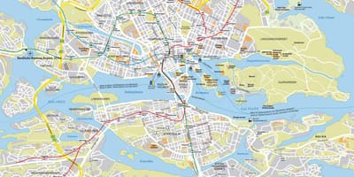 Mappa della città di Stoccolma