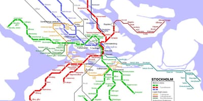 Mappa della metropolitana di Stoccolma