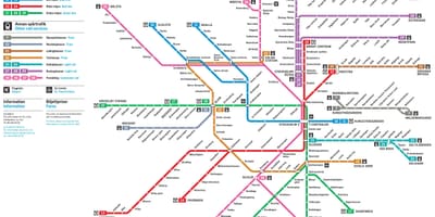 Mappa della metropolitana di Stoccolma