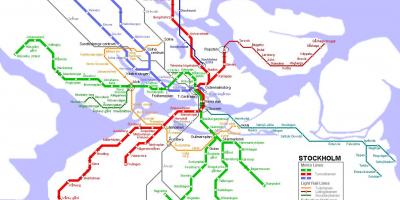 Mappa della metropolitana di Stoccolma