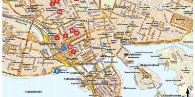 Stoccolma attrazioni turistiche mappa