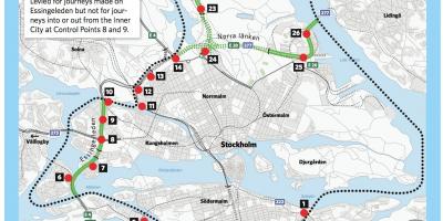 Mappa di Stoccolma congestion charge