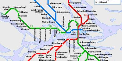 Mezzi di trasporto pubblico di Stoccolma mappa