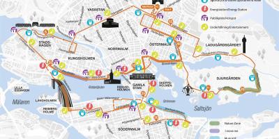 Mappa di Stoccolma maratona