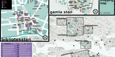 Mappa di Stoccolma shopping
