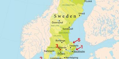Mappa di Stoccolma spiagge