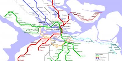 Mappa della metropolitana di Stoccolma, in Svezia