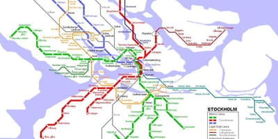 Svezia tunnelbana mappa