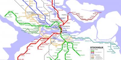 Svezia tunnelbana mappa